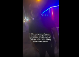 Girl Gets Mad After A Security Guard Pepper Sprayed Her For Not Paying 100$ To Get In The Club