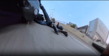 Dude Still Got Back Up After Getting Into Painful Accident On His Motorcycle