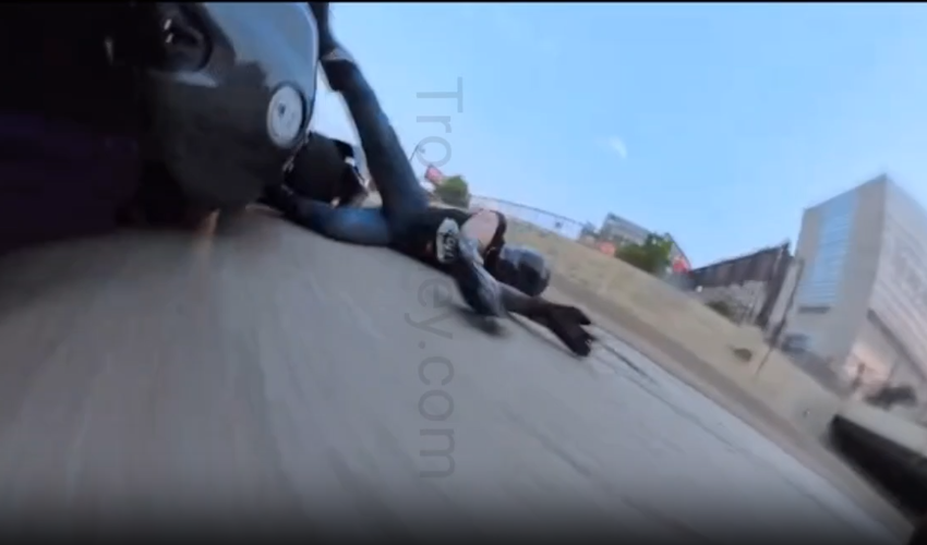 Dude Still Got Back Up After Getting Into Painful Accident On His Motorcycle