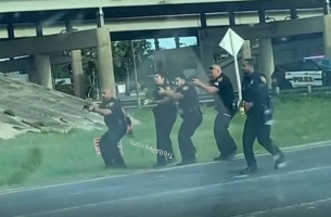 San Antonio Police Takes Down A Man That Tried To Use A Axe On Them