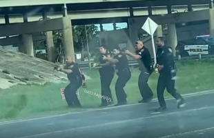 San Antonio Police Takes Down A Man That Tried To Use A Axe On Them