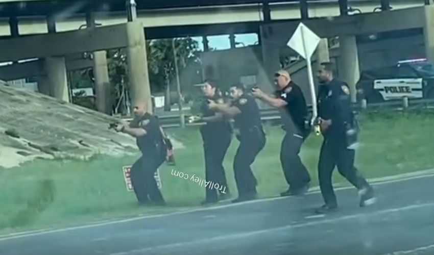 San Antonio Police Takes Down A Man That Tried To Use A Axe On Them