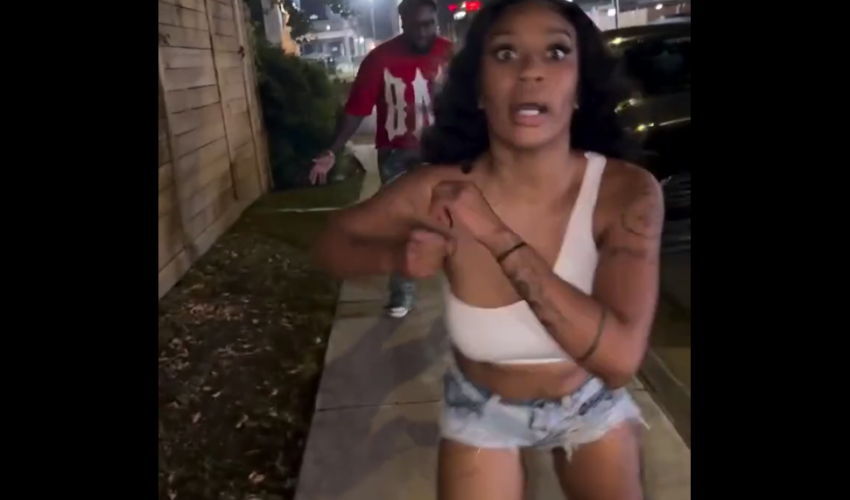Two Men Tried To Holler At A Girl That Was Geeked Up On Something But She Turned Out To Be Very Aggressive