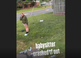 Babysitter Crashed Out On A Girl And Ended Up Leaving The Baby On The Ground
