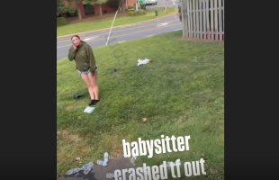 Babysitter Crashed Out On A Girl And Ended Up Leaving The Baby On The Ground