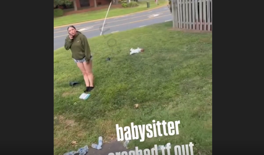 Babysitter Crashed Out On A Girl And Ended Up Leaving The Baby On The Ground