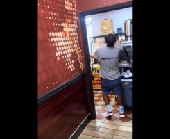 Dude Came Behind The Counter On The Wrong Employee And Instantly Got Stretched Out