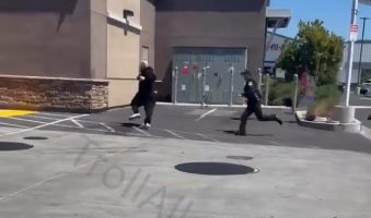 People Thought A Police Officer Was Playing With A Guy By Chasing Him Around But He Was Really Trying To Arrest Him