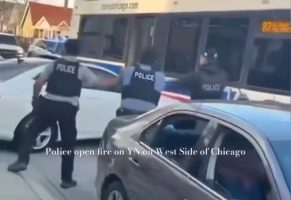 Police Opens Fire After A Guy Wouldn’t Stop His Car After Running Over A Pedestrian And Hitting A Bus In Chicago