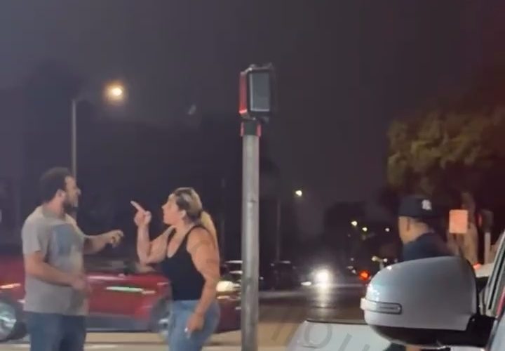 Woman Gets Dropped By A Man After She Thought She Was Tough And Put Hands On Him Because Her Boyfriend Was With Her