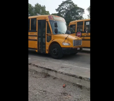 Two Bus Drivers Pulled Up On Each Other And Started Arguing While Taking The Kids Home