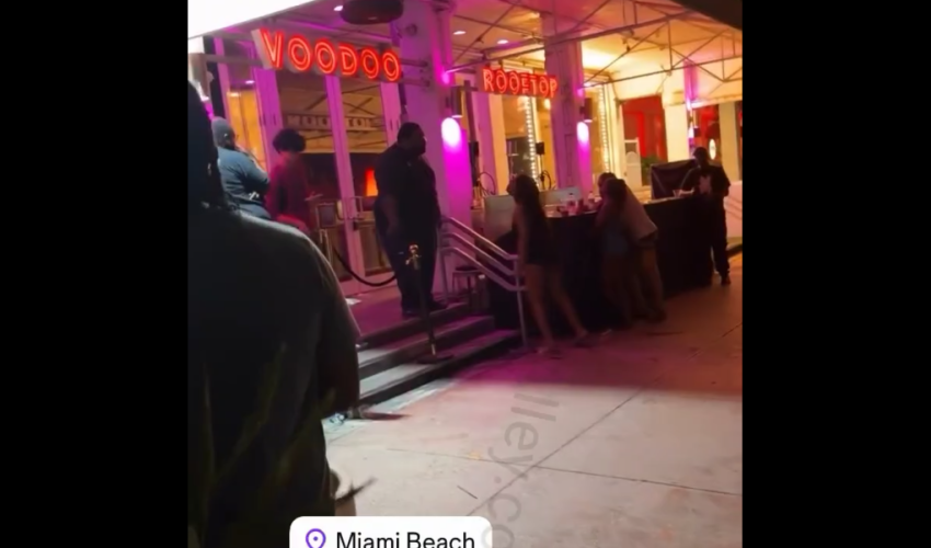 Security Guard Had Good Aim After A Girl Thought She Was Gonna Get Away With Splashing Him With A Drink
