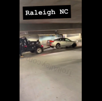 Tow Truck Tried To Take His Car For Illegally Parking Wrong And Now He Have No Car After He Tried To Escape