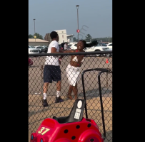 Mother And Father And Their Kids Was Ready To Stand On Business During A Altercation At The Rodeo