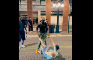 Dude Gets Gets Paddled With His Own Shoe During A Altercation