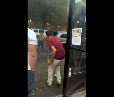 Store Owners And Customers Laughs At A Homeless Guy That Was Taking A Shower With Rain Water