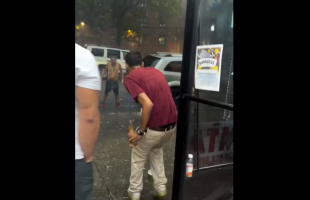 Store Owners And Customers Laughs At A Homeless Guy That Was Taking A Shower With Rain Water