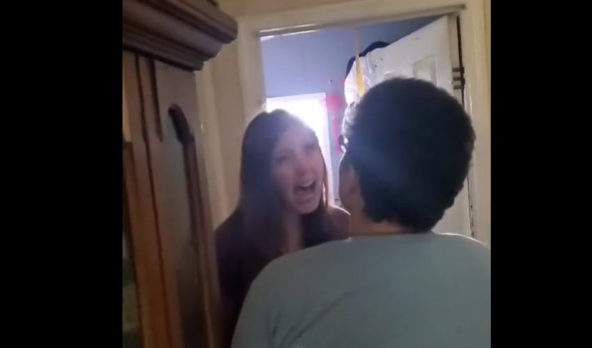 15 Year Old Girl Gets Mad After Her Father And Her Mother Girlfriend Wouldn’t Let Her Leaving After Her Father Punched Her In The Face For Misbehaving