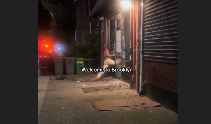 Woman Breaks Into A Store And Used Her Barefoot To Break The Glass In Brooklyn