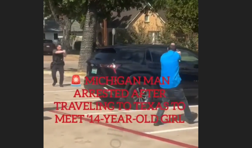 Pred Sting Caught In Texas After A Man Tried To Meet Up With A 14 Year Old Girl After Talking To Her A Whole Year