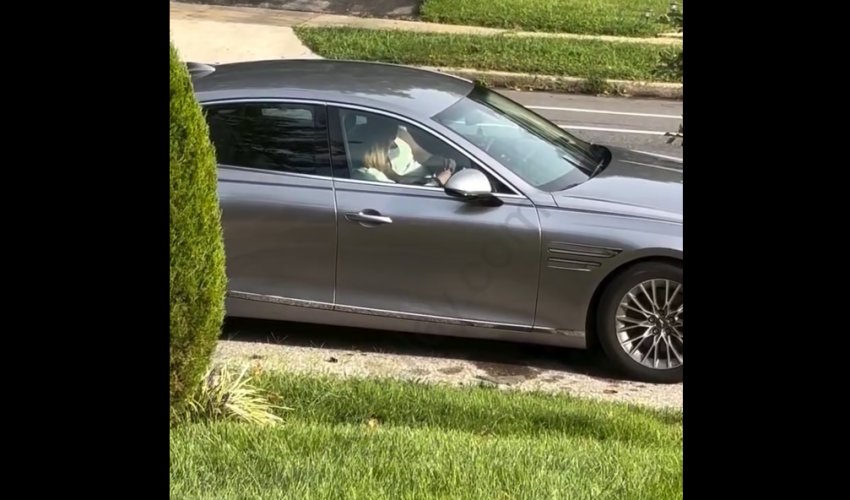 Woman Gets Mad After She Seen A Random Car Sitting In Front Of Her House With A Girl Slurping Down The Driver With No Tint