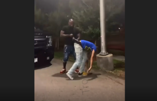 Security Guard Give Man A Wedgie After He Tried To Swing On Him When He Was Told To Leave