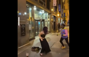 Dude Did Nothing After His Girlfriend Got Dropped By A Man That She Tried To Put Put Hands On