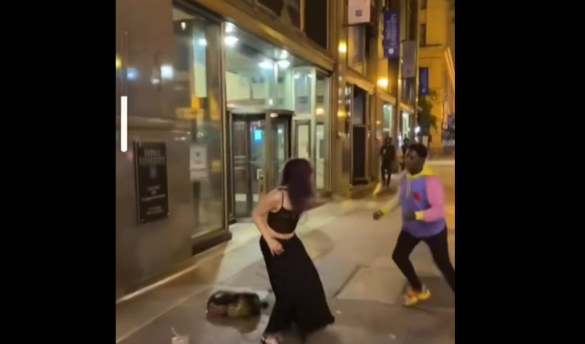Dude Did Nothing After His Girlfriend Got Dropped By A Man That She Tried To Put Put Hands On