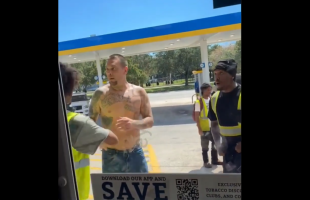 White Dude Gets Mad And Put Hands On A Black Guy For Disrespecting Him After He Tried To Help Him During A Altercation