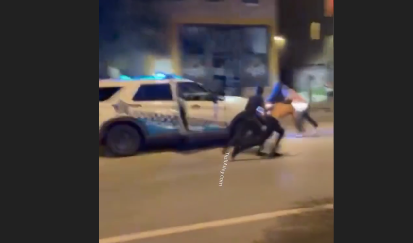 Chicago Police Tried To Shut Down A Car Show That Had The Street Blocked Off But Ended Up Getting Their Car Beat Up Instead