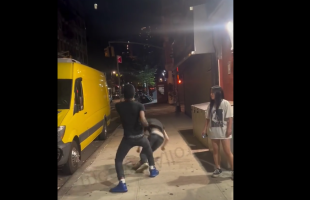 Girl That Was Use To Her Boyfriend Loosing Didn’t Do Anything After A Black Guy Dropped Him For Talking Crazy