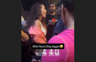 Dude Gets Mad And Pushed His Girlfriend Down After She Tried To Check Him In Front Of Everybody For Embarrassing Her