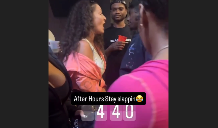 Dude Gets Mad And Pushed His Girlfriend Down After She Tried To Check Him In Front Of Everybody For Embarrassing Her