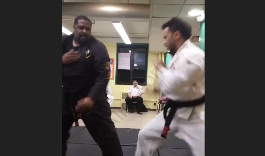 300 Pound Black Belt Guy Goes Against A Smaller Black Belt Guy