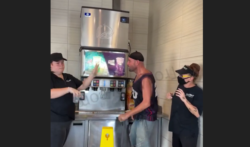Homeless Guy Crashed Out On Taco Bell Employees After They Told Him He Couldn’t Get Nothing To Drink