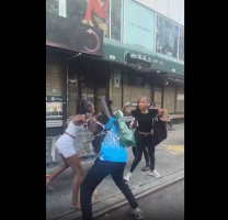 Illegal Street Vender Gets His Purses Stolen By 3 Women And Then Gets Jumped After He Put Hands On Them