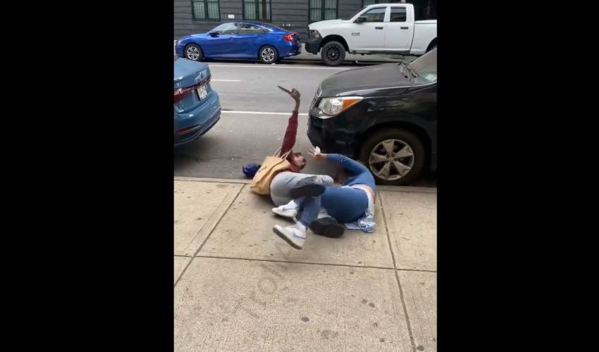 Woman Does A Show Trick To Stop Another Woman That Tried To Use A Knife On Her