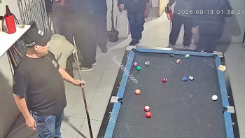Pool Game Gets Interrupted