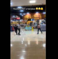 Security Guard Cracks A Man With A Chair After He Kept Trying To Put Hands On His Coworker After He Was Told To Leave The Store