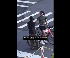 Biking Thru Philly And Purposely Hitting A Man Car Goes All The Way Left For A Cyclist