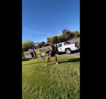 Dude Snatches A Man Out His Truck And Throws Him Around Like A Toy For Calling Him Out His Name