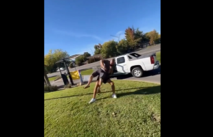 Dude Snatches A Man Out His Truck And Throws Him Around Like A Toy For Calling Him Out His Name