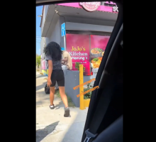 Girl Pulled Up And Pepper Sprayed A Homeless Man That Sold Her Fake Things