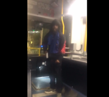 Dude Was Tough On The Bus Until It Was Time To Get Off