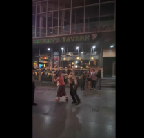 Police Hits A Man When His Back Was Turned Because He Had A Knife