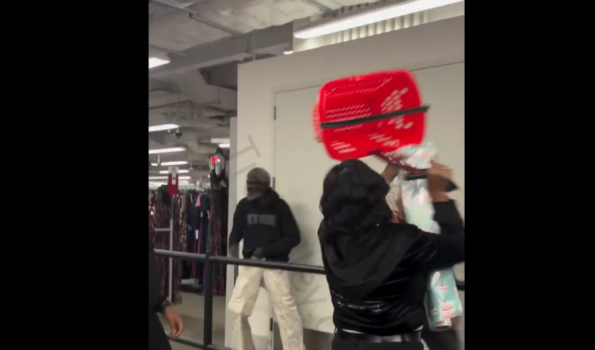 Burlington Employees Throws Store Items At A Man After They Caught Him Stealing