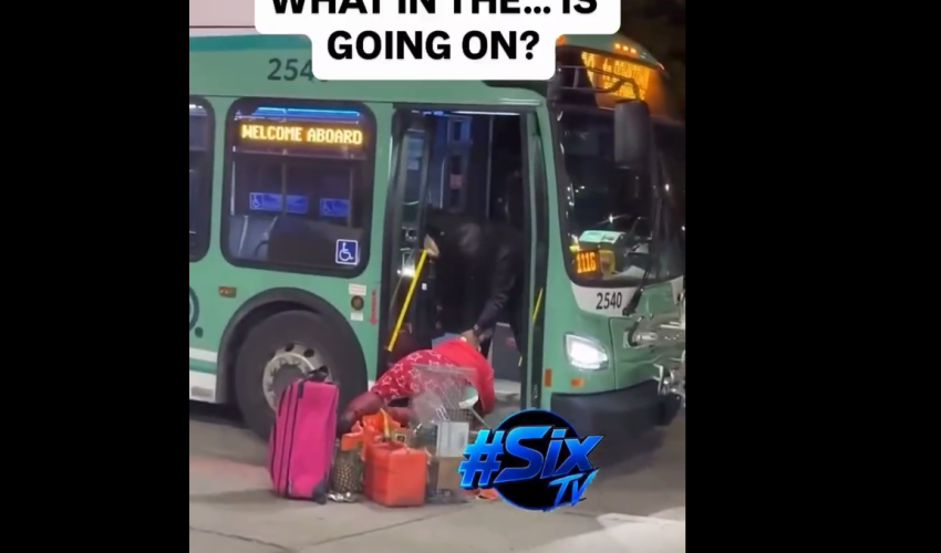 Bus Driver Puts Hands On A Homeless Woman And Throws Her Personal Items Off The Bus After She Refused To Get off