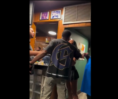 All The Men Around Him Stop A Guy That Was Putting Hands On His Girl In Public