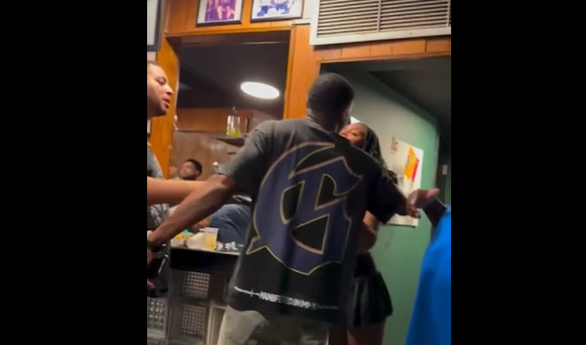 All The Men Around Him Stop A Guy That Was Putting Hands On His Girl In Public