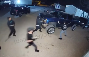 Group Of Dudes Gets Revenge By Destroying A Guy Truck For Not Paying Them